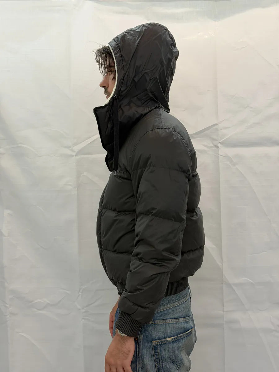 2010s Dior Shearling Grey Puffer Bomber Jacket by Kris Van Assche sWMNDes 5