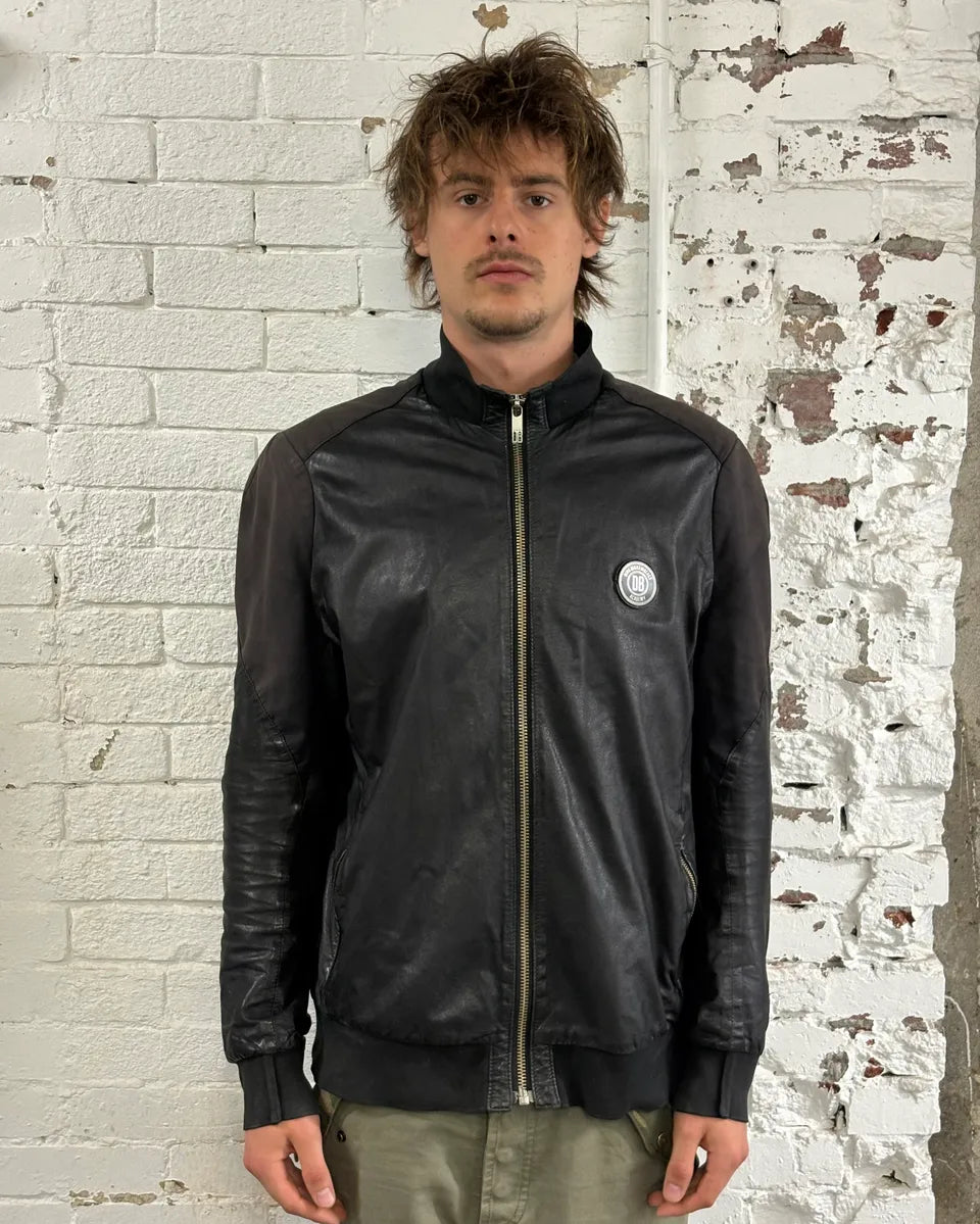 2010s Dirk Bikkembergs Black Faded Leather Jacket sjzWddc 1
