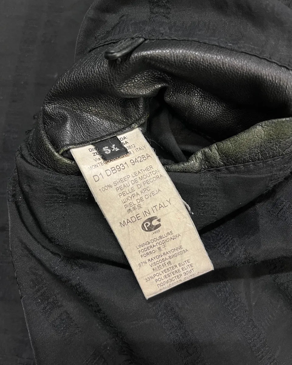 2010s Dirk Bikkembergs Black Faded Leather Jacket sjzWddc 11