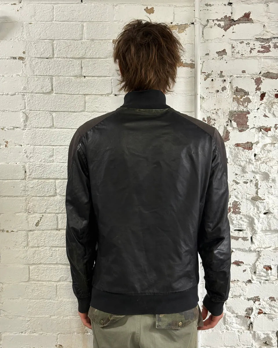2010s Dirk Bikkembergs Black Faded Leather Jacket sjzWddc 2
