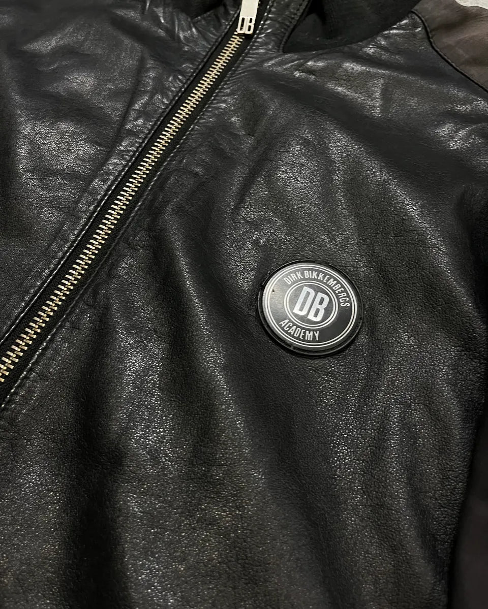 2010s Dirk Bikkembergs Black Faded Leather Jacket sjzWddc 5