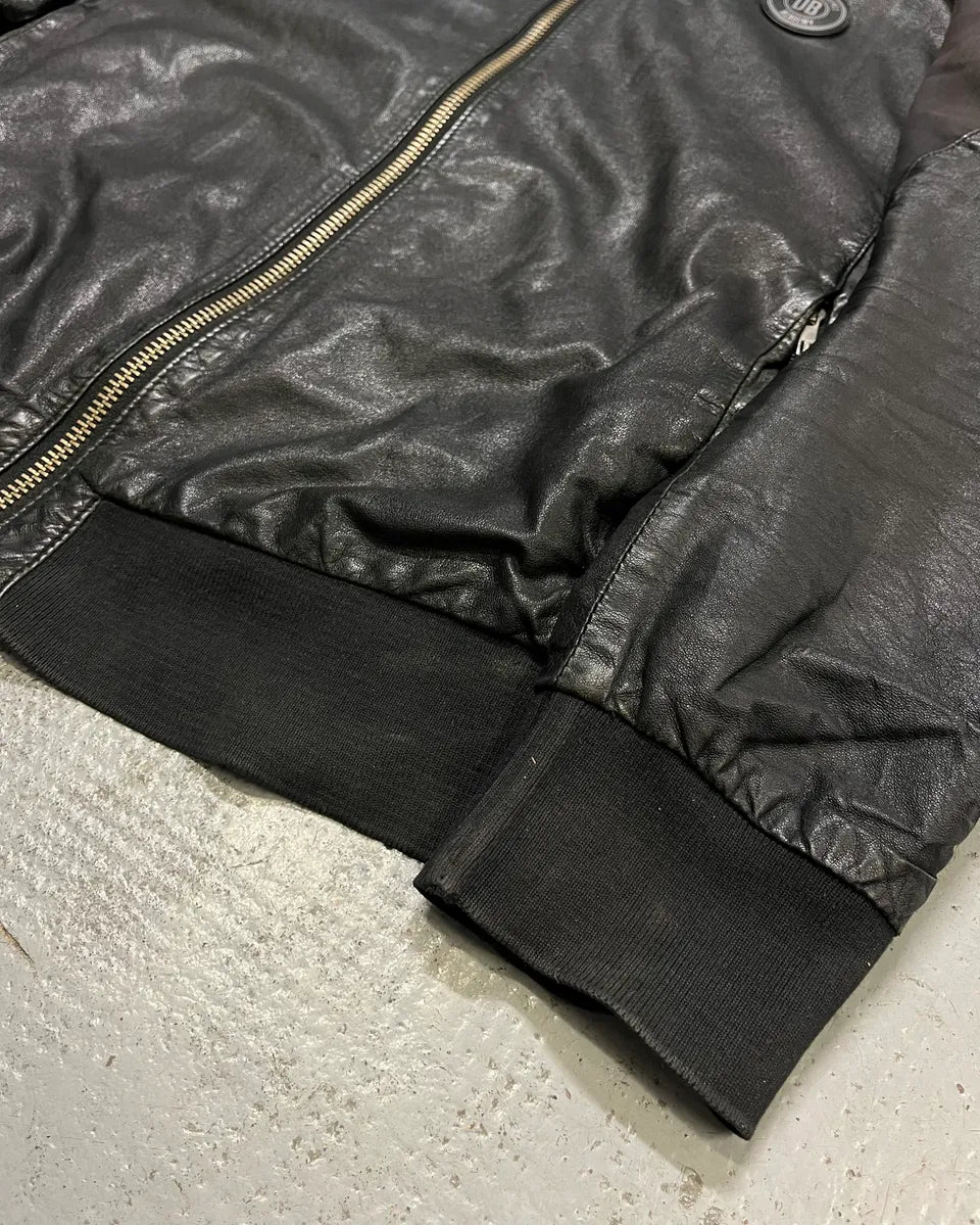2010s Dirk Bikkembergs Black Faded Leather Jacket sjzWddc 6