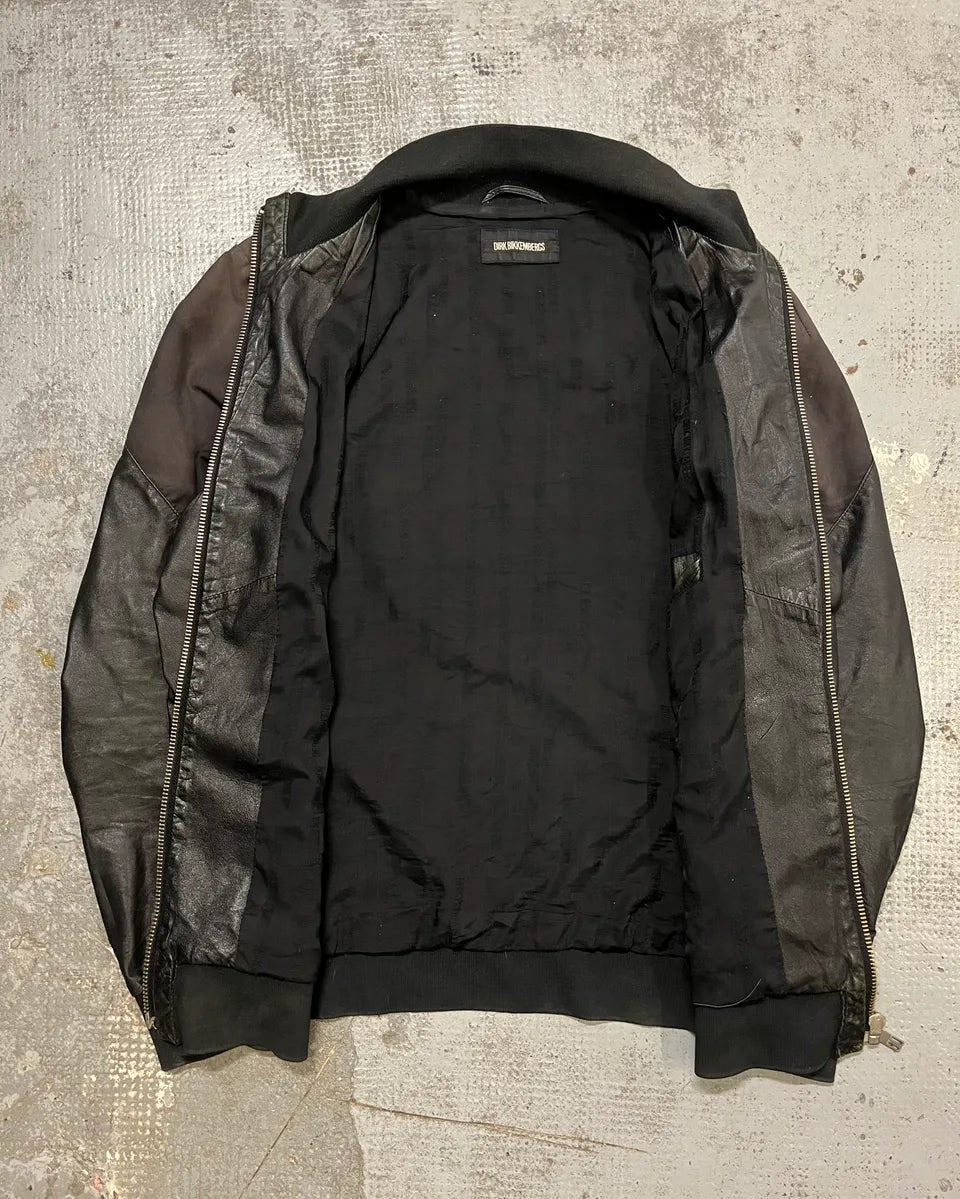 2010s Dirk Bikkembergs Black Faded Leather Jacket sjzWddc 8