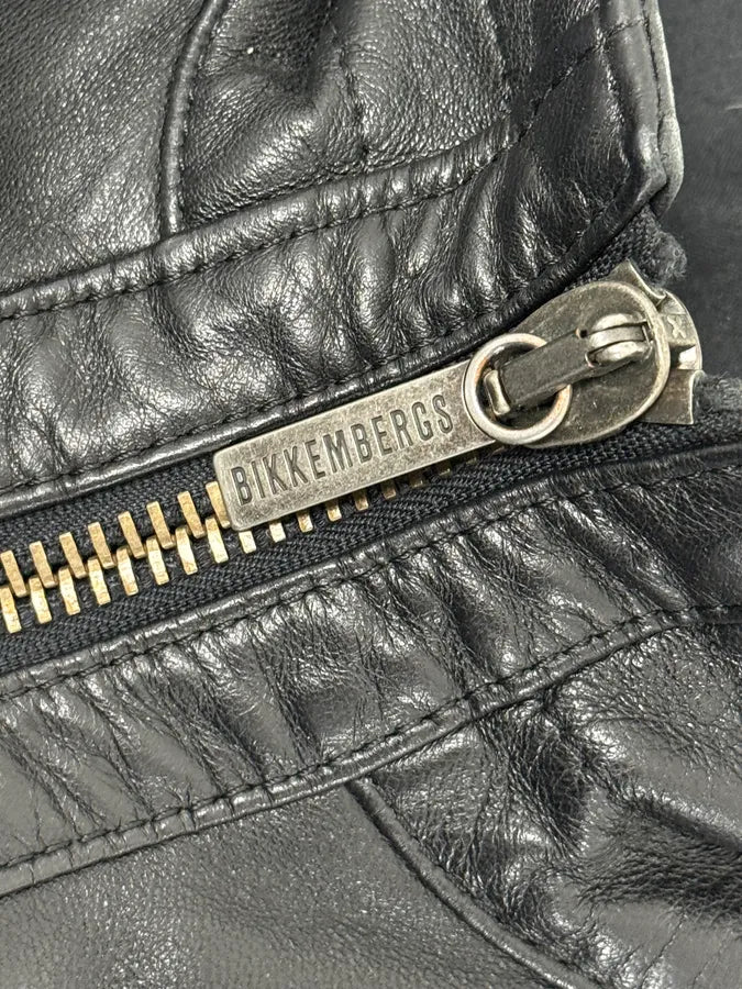 2010s Dirk Bikkembergs Black Hybrid Leather Biker Jacket MeYICIX 9