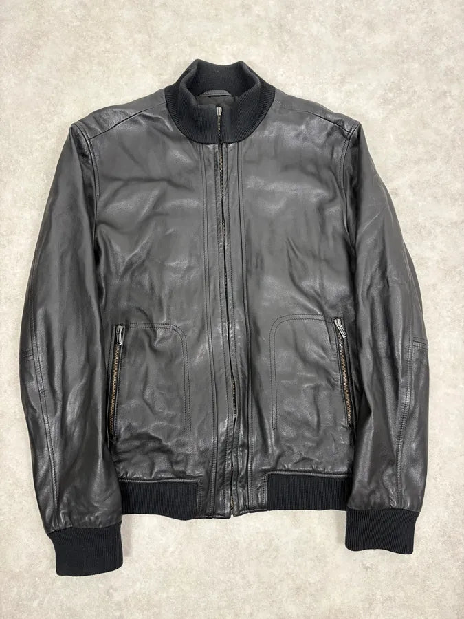 AW2006 Dirk Bikkembergs Black Premium Mafia Leather Jacket PumNZkC 0