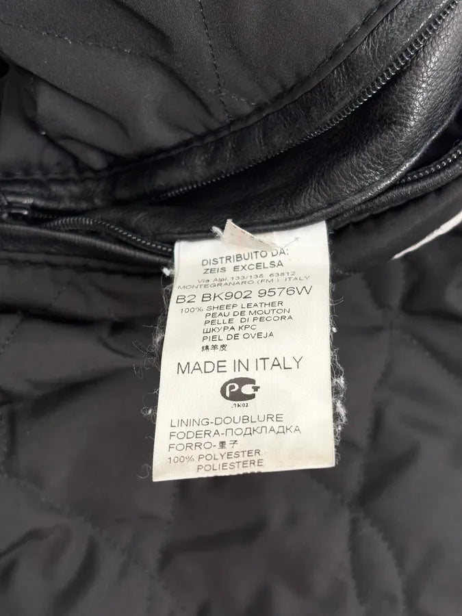 AW2006 Dirk Bikkembergs Black Premium Mafia Leather Jacket PumNZkC 11