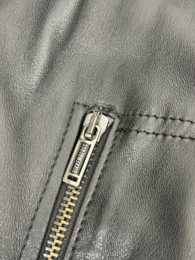 AW2006 Dirk Bikkembergs Black Premium Mafia Leather Jacket PumNZkC 8