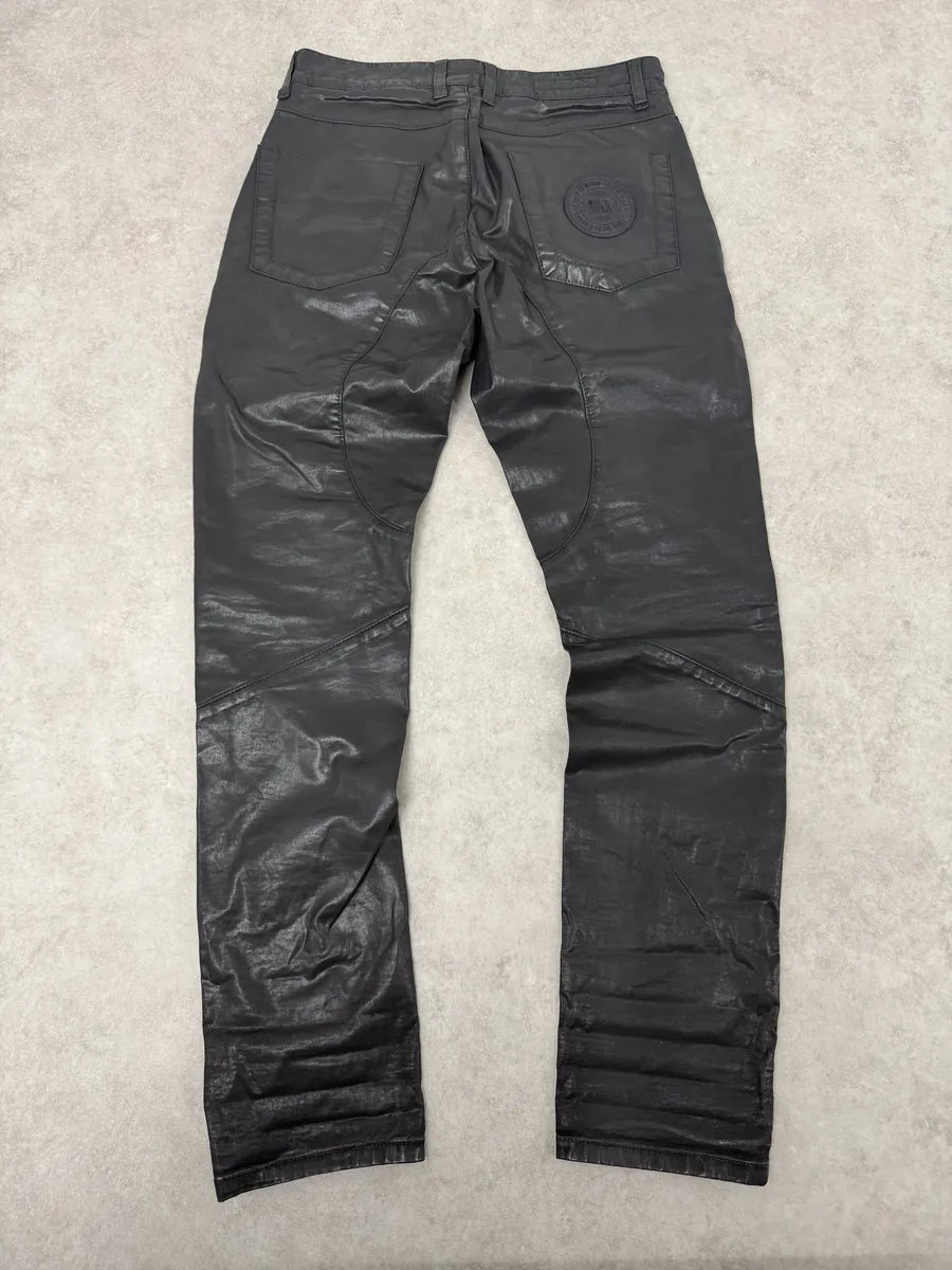 2010s Dirk Bikkembergs Black Waxed Slim Obscure Pants tjJINQZ 2