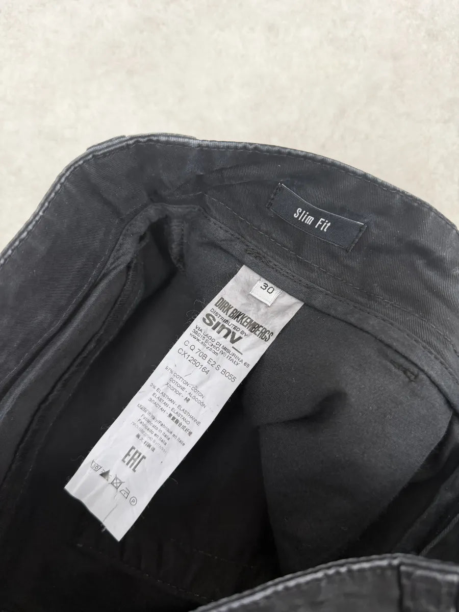 2010s Dirk Bikkembergs Black Waxed Slim Obscure Pants tjJINQZ 5