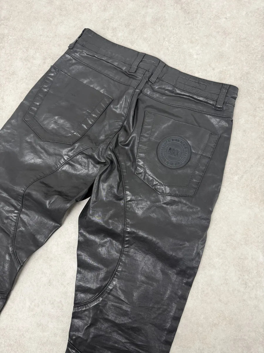 2010s Dirk Bikkembergs Black Waxed Slim Obscure Pants tjJINQZ 7