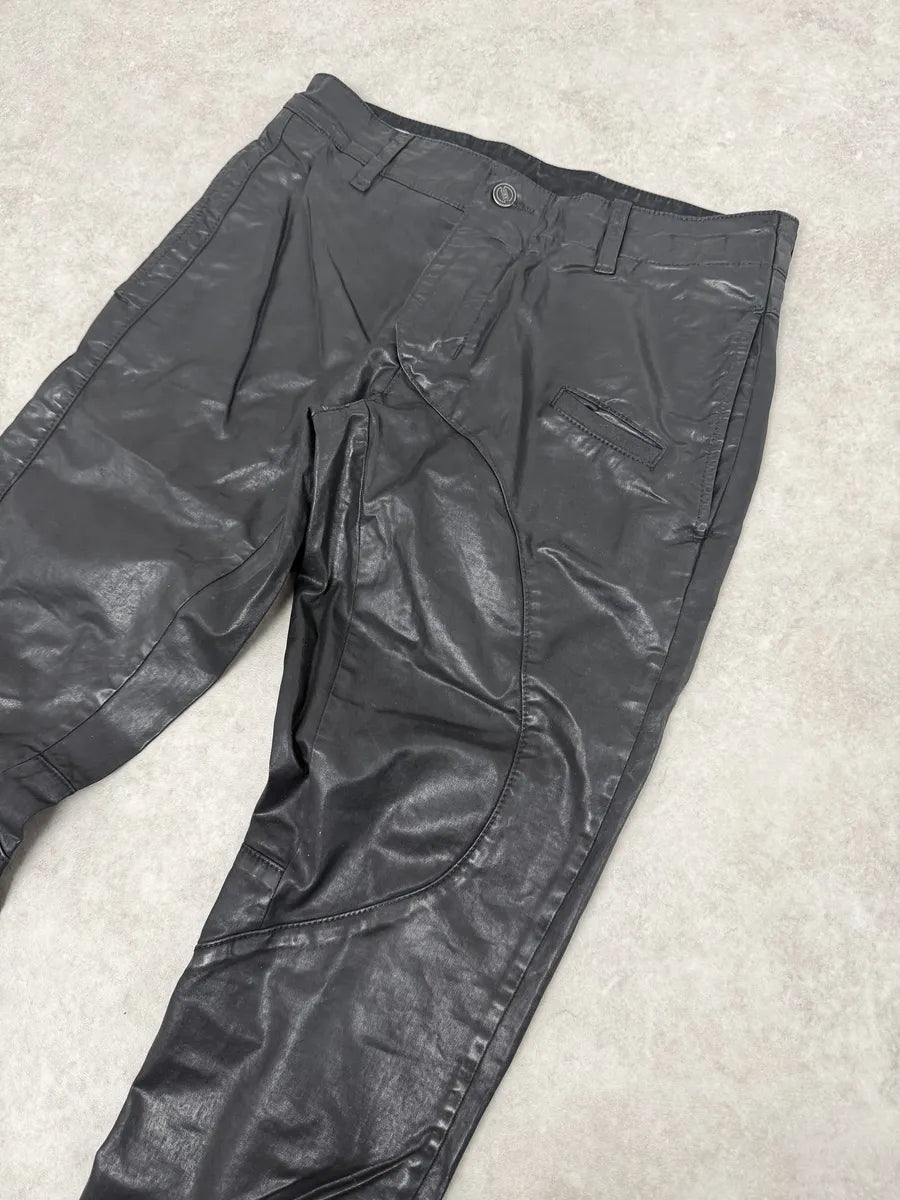 2010s Dirk Bikkembergs Black Waxed Slim Obscure Pants tjJINQZ 8