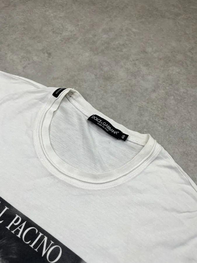 2010s Dolce & Gabbana Al Pacino White T-Shirt JaQFHVB 4