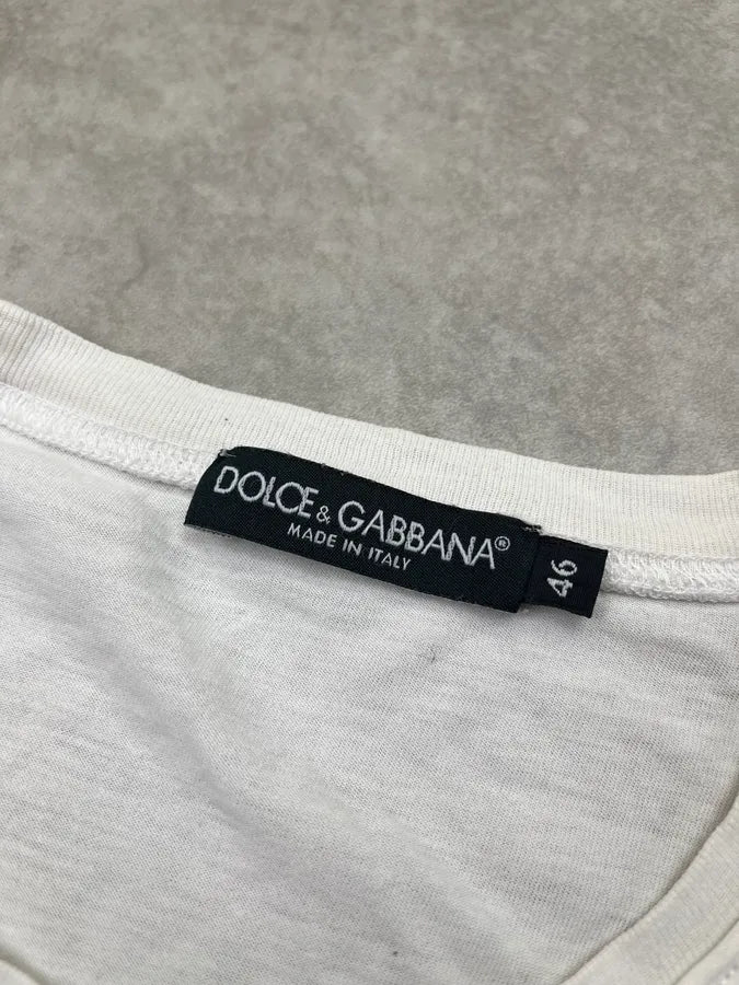 2010s Dolce & Gabbana Al Pacino White T-Shirt JaQFHVB 8