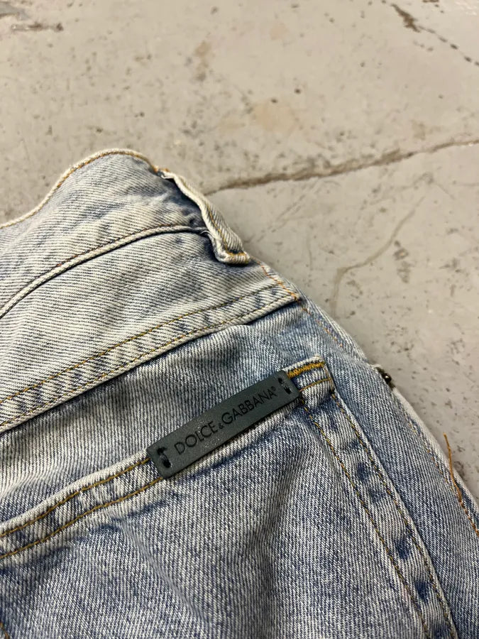 2010s Dolce & Gabbana Angels Blue Denim Jeans VGUUSrr 5