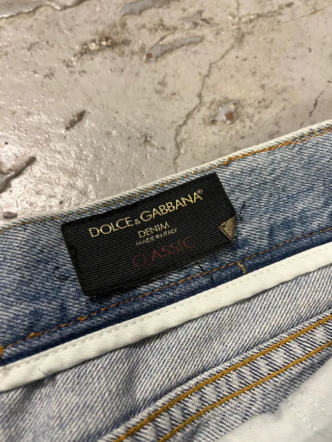 2010s Dolce & Gabbana Angels Blue Denim Jeans VGUUSrr 7