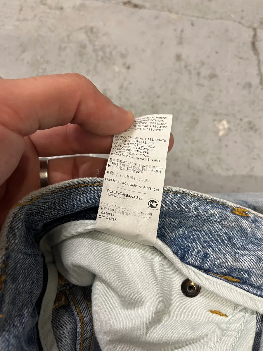 2010s Dolce & Gabbana Angels Blue Denim Jeans VGUUSrr 9
