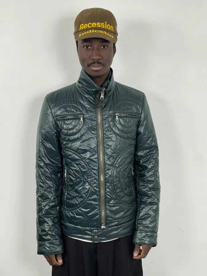 2010s Dolce & Gabbana Avant-Garde Dark Green Puffer Jacket ahGhLjB 0