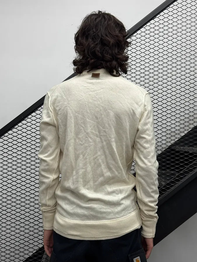 2000s Dolce & Gabbana Beige Wool Double V-Neck Sweater fEavaHd 3