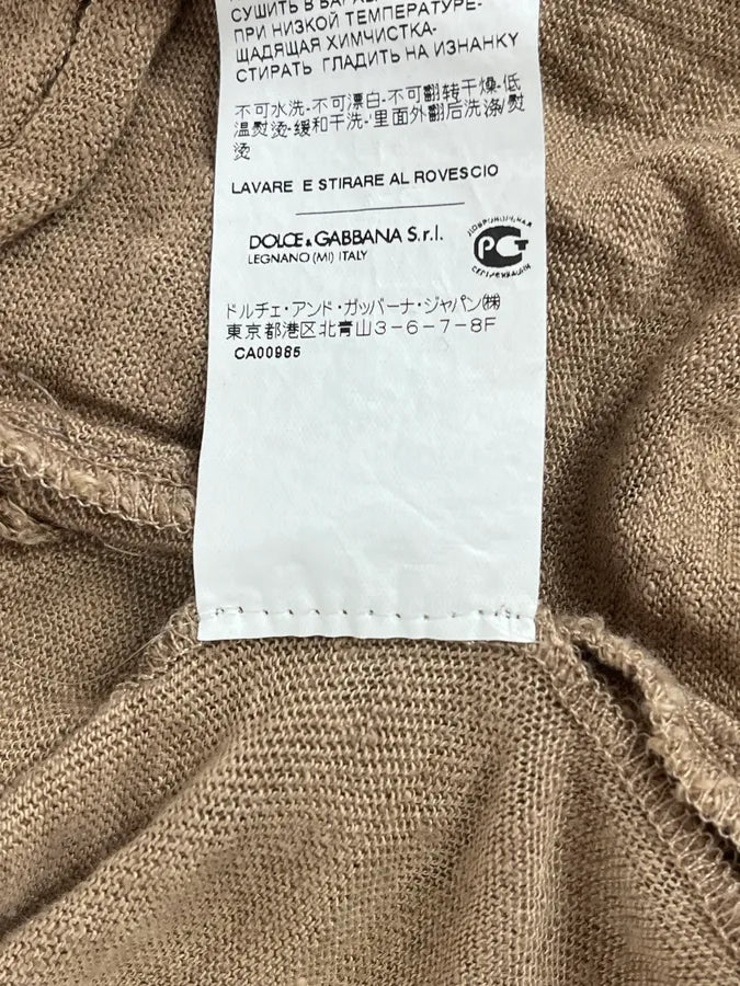2010s Dolce & Gabbana Beige Minimalist Cardigan Sweater qYiOSvy 9