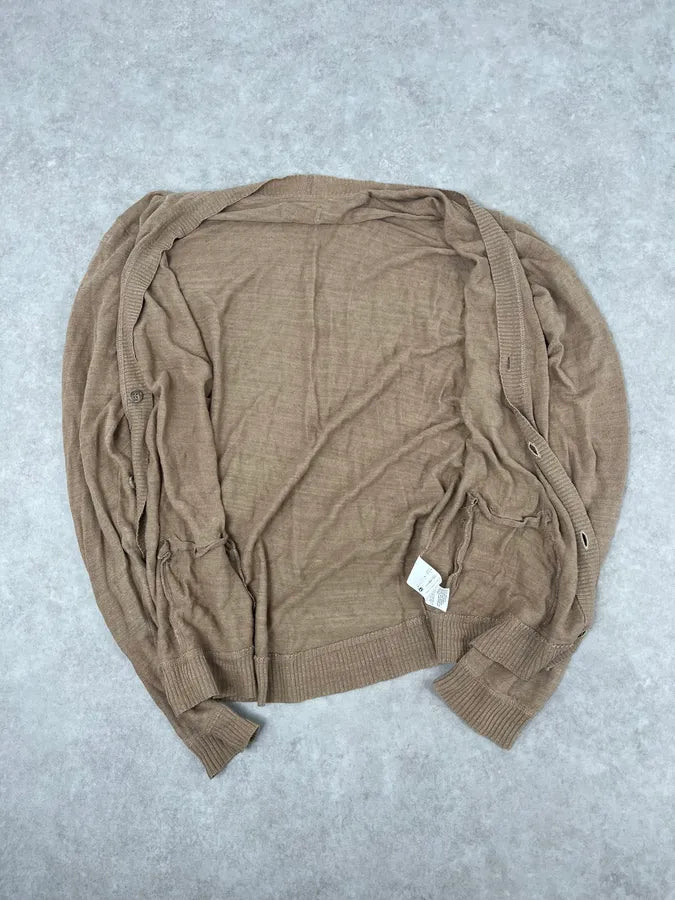 2010s Dolce & Gabbana Beige Minimalist Cardigan Sweater qYiOSvy 6