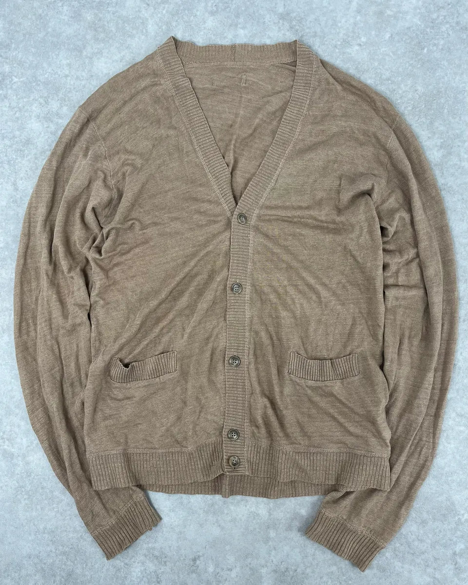 2010s Dolce & Gabbana Beige Minimalist Cardigan Sweater qYiOSvy 0