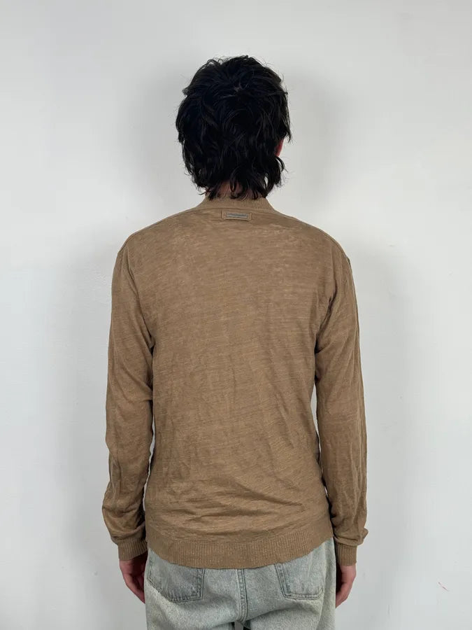 2010s Dolce & Gabbana Beige Minimalist Cardigan Sweater qYiOSvy 2