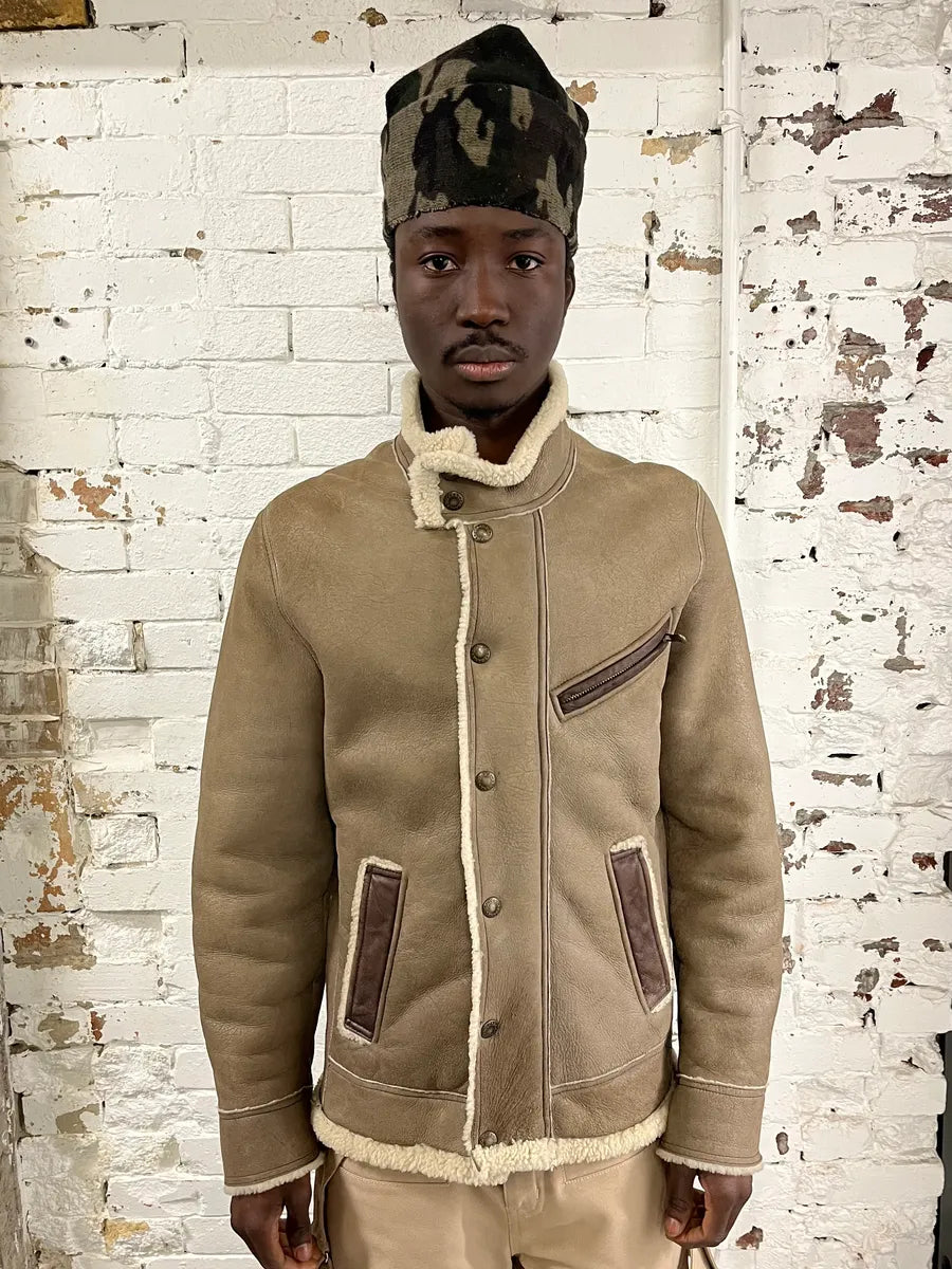 2010s Dolce & Gabbana Beige Shearling Leather Jacket SInzxce 0