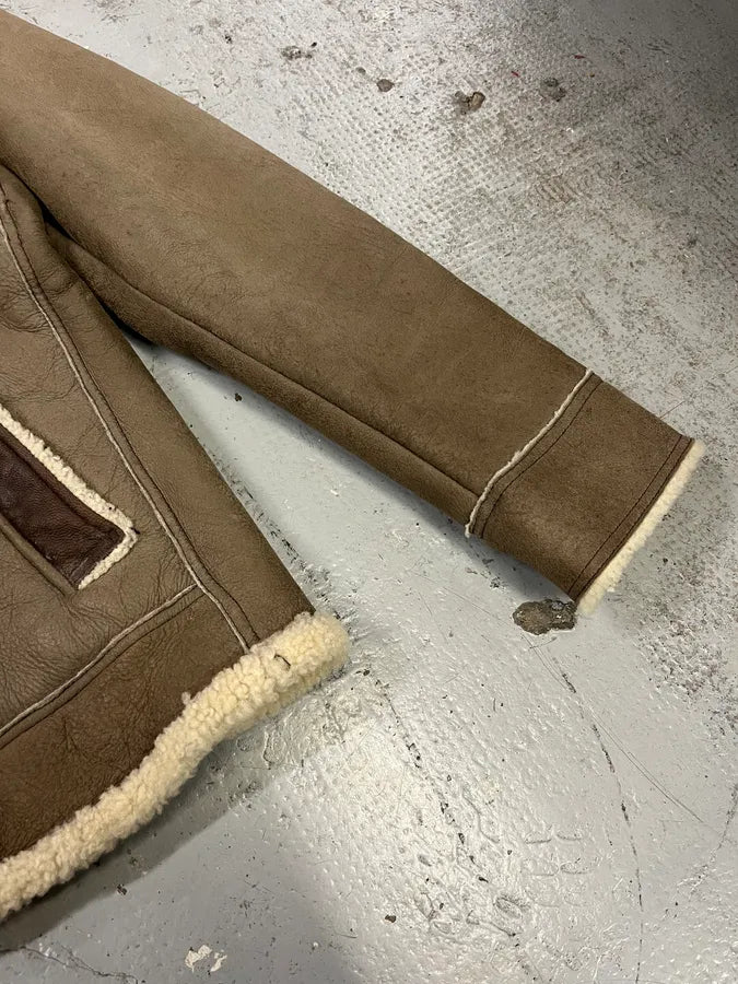 2010s Dolce & Gabbana Beige Shearling Leather Jacket SInzxce 6