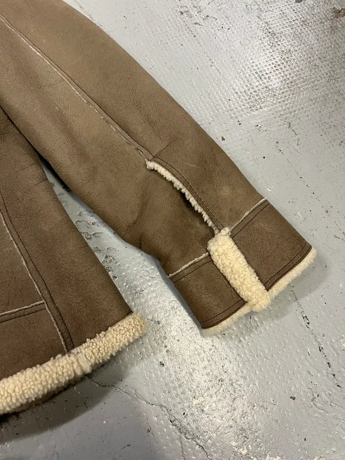 2010s Dolce & Gabbana Beige Shearling Leather Jacket SInzxce 7