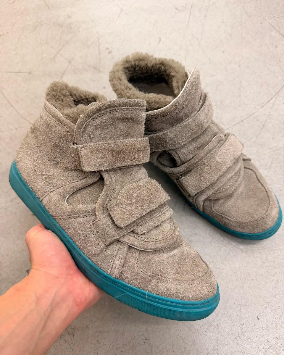 2010s Dolce & Gabbana Beige Suede Leather Mid Scratch Sneakers gUnJRRW 0