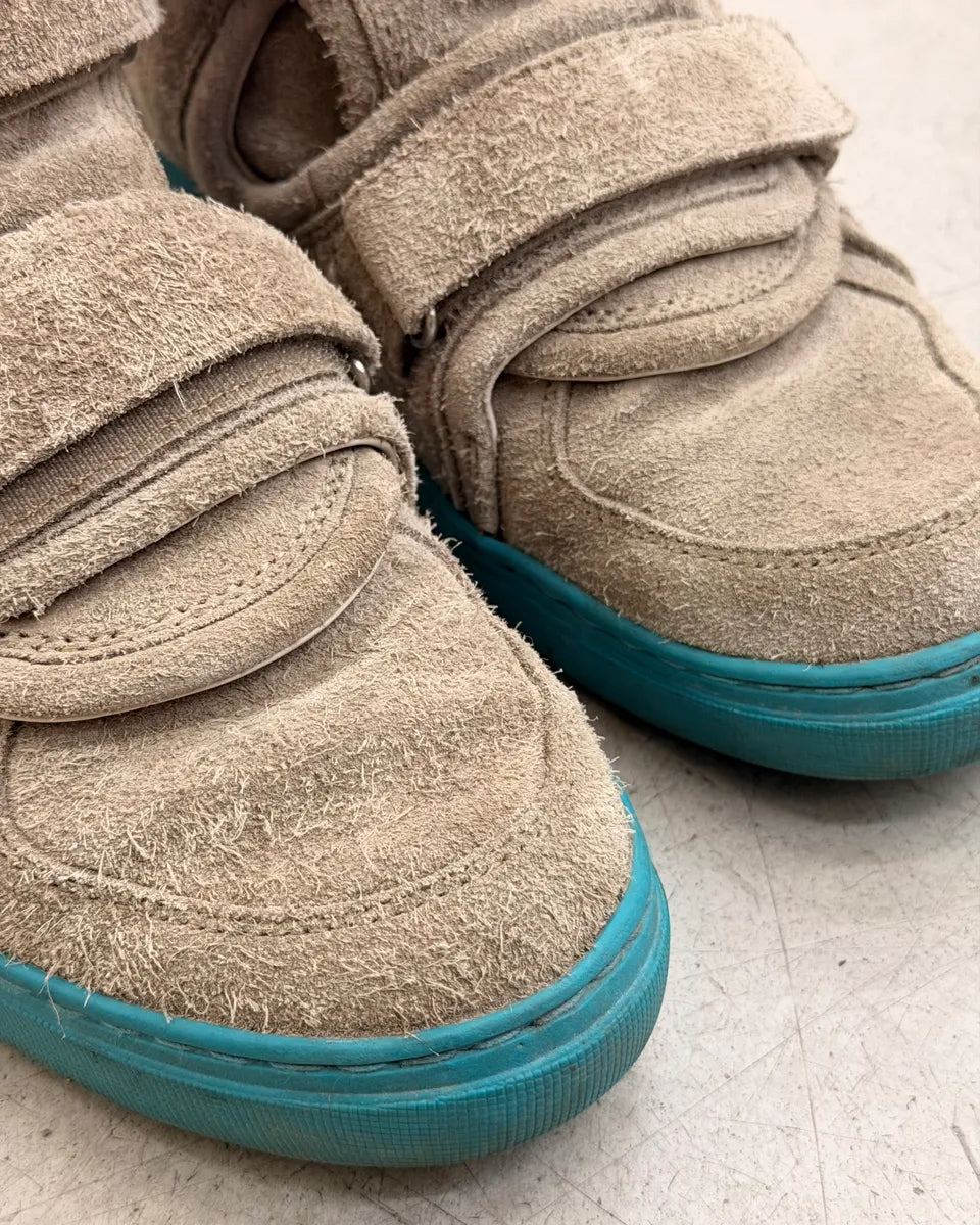 2010s Dolce & Gabbana Beige Suede Leather Mid Scratch Sneakers gUnJRRW 6