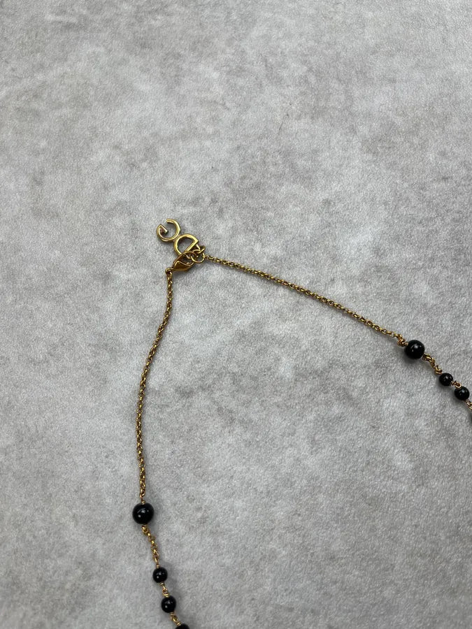 2010s Dolce & Gabbana Black & Gold Metal Rosary Necklace hsRFqmc 2