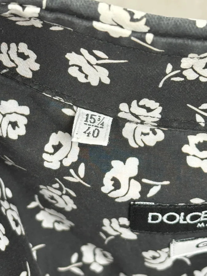 2010s Dolce & Gabbana Black & White Floral Premium Shirt qiPGuqb 9