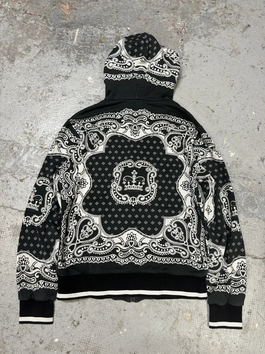 2010s Dolce & Gabbana Black & White Presley Hooded Sweatshirt simZvBm 1