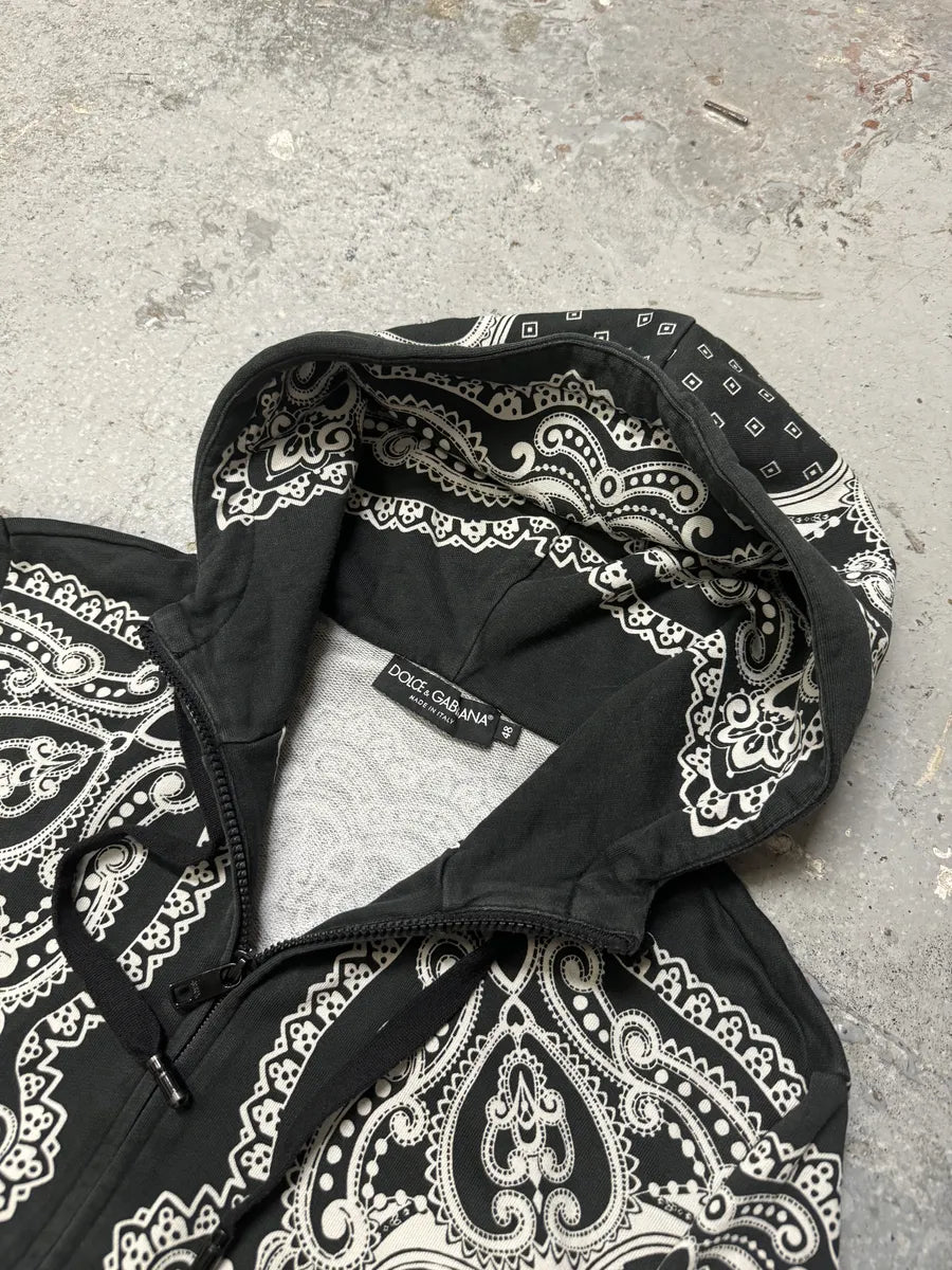 2010s Dolce & Gabbana Black & White Presley Hooded Sweatshirt simZvBm 10