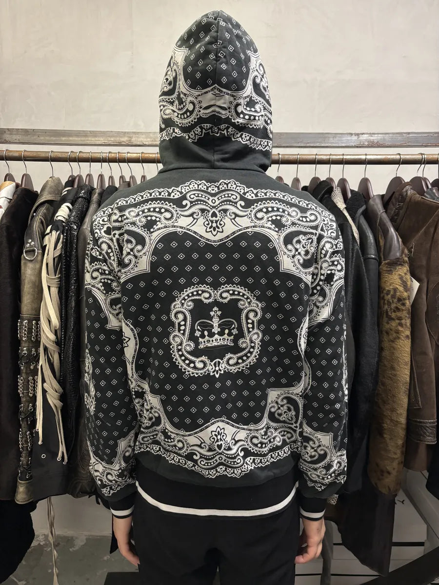 2010s Dolce & Gabbana Black & White Presley Hooded Sweatshirt simZvBm 3