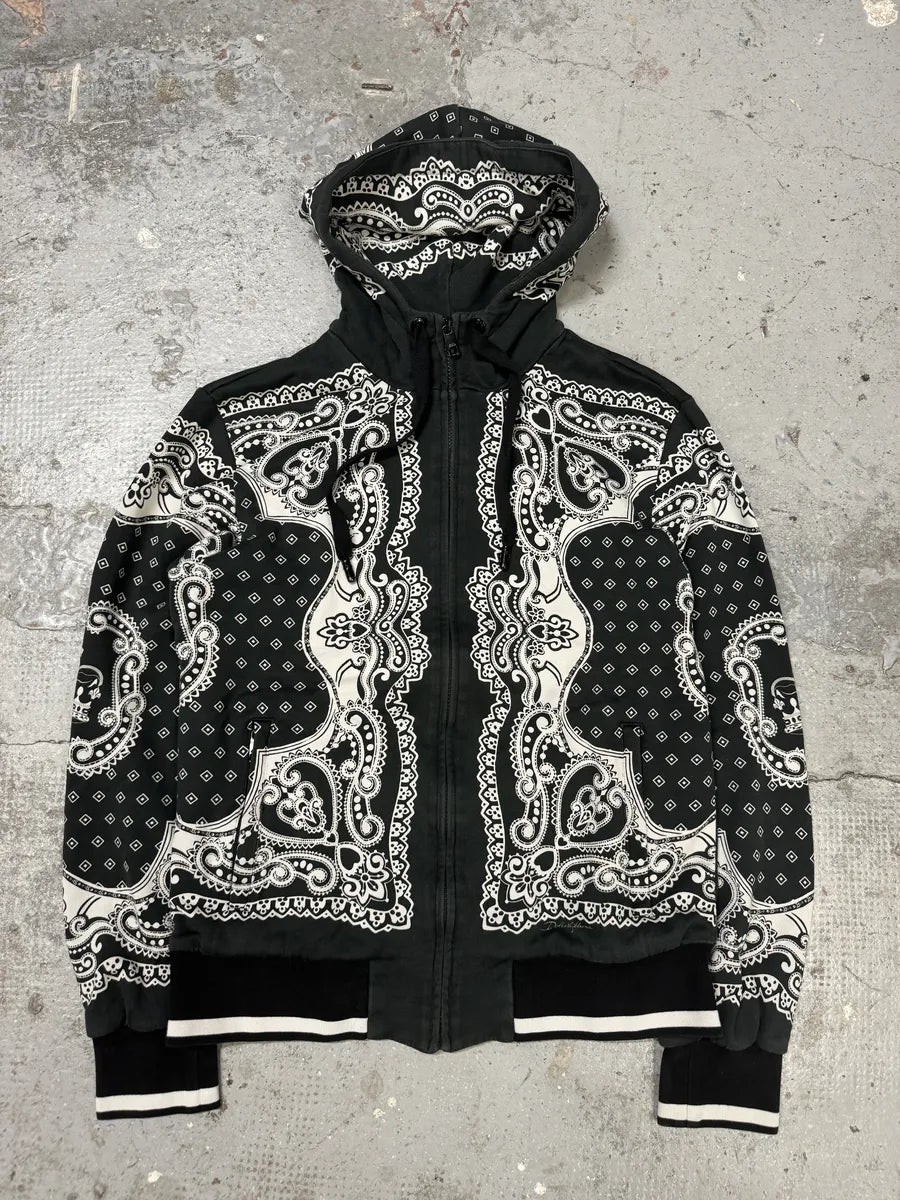 2010s Dolce & Gabbana Black & White Presley Hooded Sweatshirt simZvBm 4