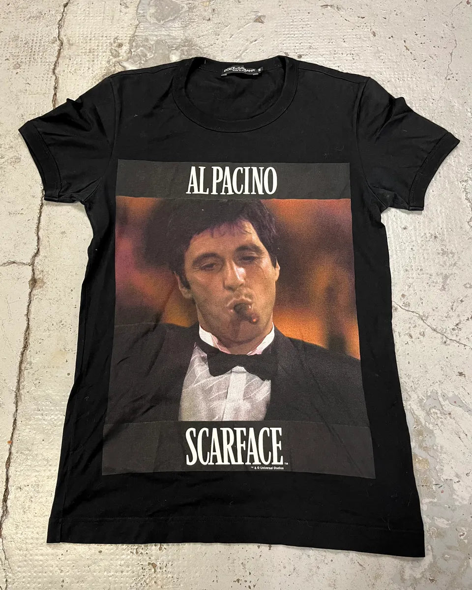 2010s Dolce & Gabbana Black Al Pacino Graphic T-Shirt UwfayKq 0