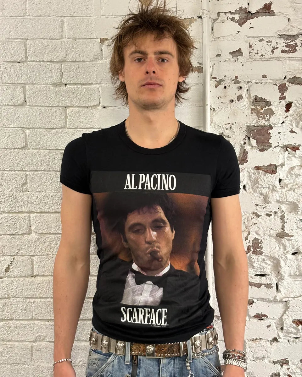 2010s Dolce & Gabbana Black Al Pacino Graphic T-Shirt UwfayKq 1