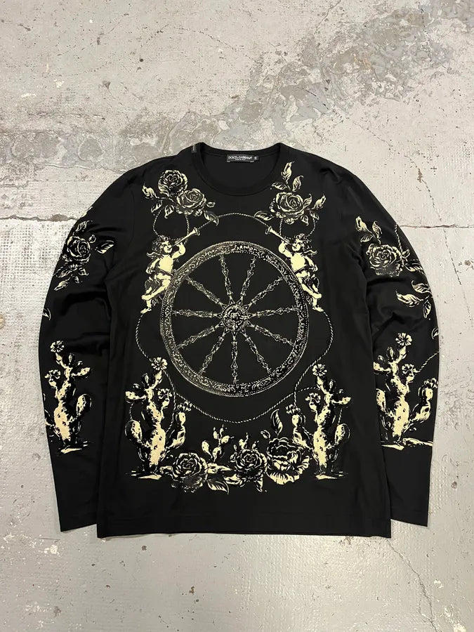 2010s Dolce & Gabbana Black Angels Relief Longsleeves kEuZpVq 0
