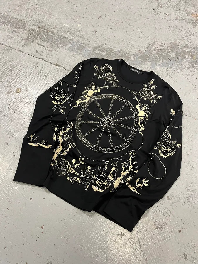 2010s Dolce & Gabbana Black Angels Relief Longsleeves kEuZpVq 3