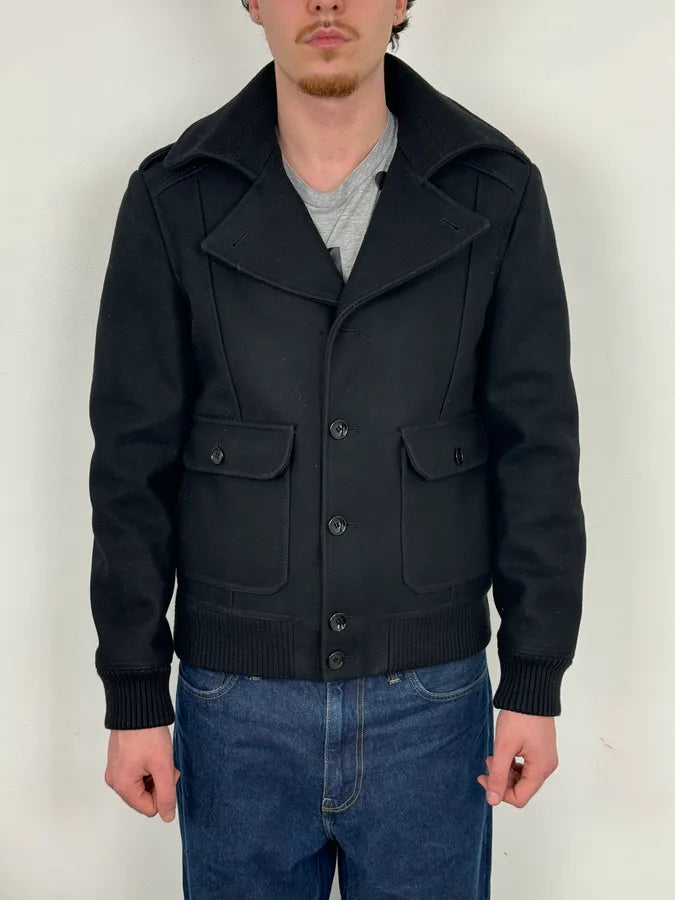AW2006 Dolce & Gabbana Black Classy Buttoned Wool Jacket DEGejsX 1