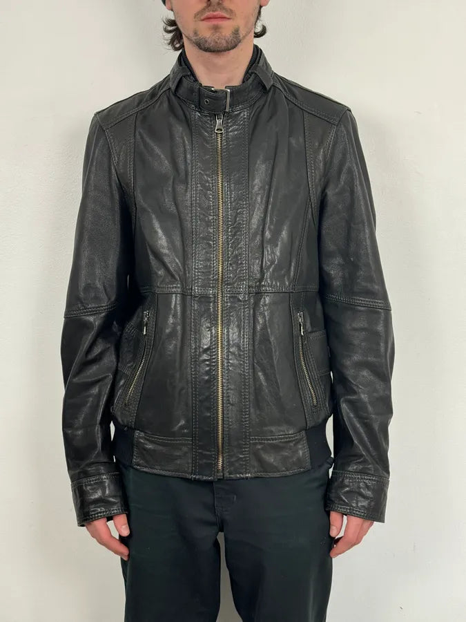 2010s Dolce & Gabbana Black Classy Leather Jacket UecsGhs 1