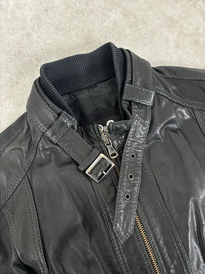 2010s Dolce & Gabbana Black Classy Leather Jacket UecsGhs 8