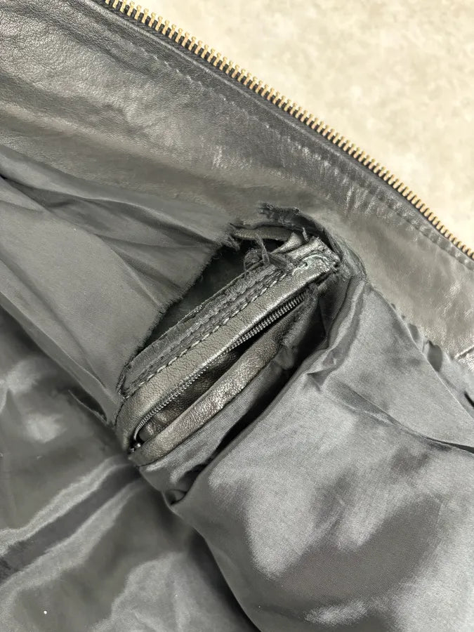 2010s Dolce & Gabbana Black Classy Leather Jacket UecsGhs 11