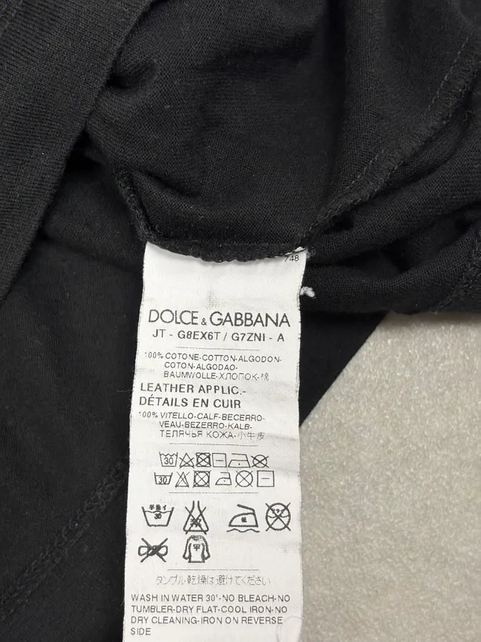 2010s Dolce & Gabbana Black Embroidered T-Shirt kUIUxbb 7