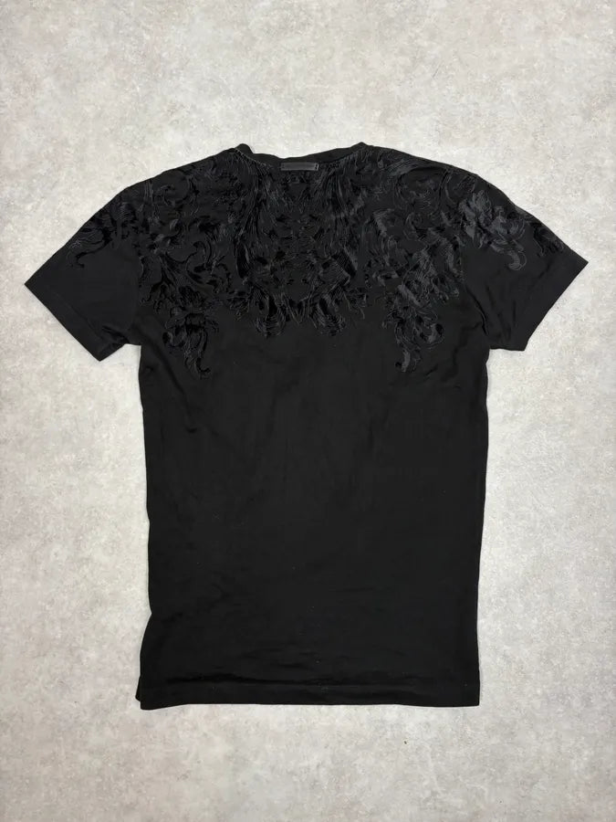 2010s Dolce & Gabbana Black Embroidered T-Shirt kUIUxbb 4