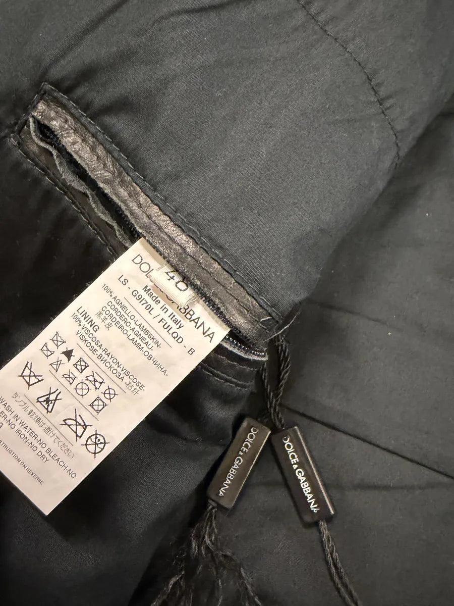 2010s Dolce & Gabbana Black Eroded Biker Leather Jacket RTWTxxt 6