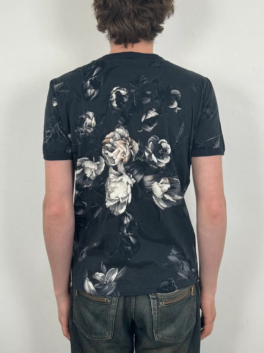 2010s Dolce & Gabbana Black Floral T-Shirt uzQUYfx 2