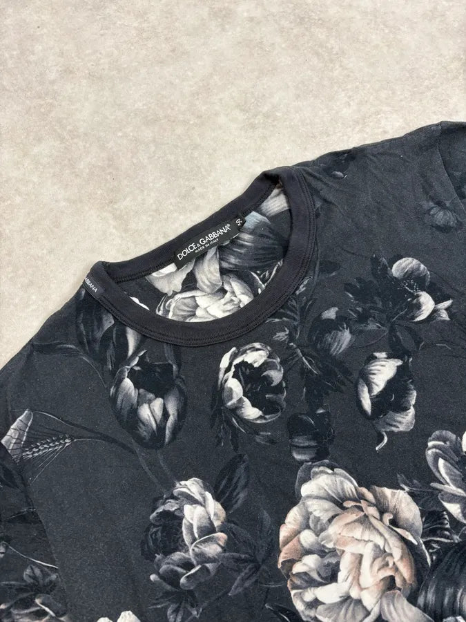 2010s Dolce & Gabbana Black Floral T-Shirt uzQUYfx 4